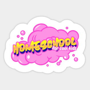 Homeschool for Cool Kids Pink Bubbles Sticker